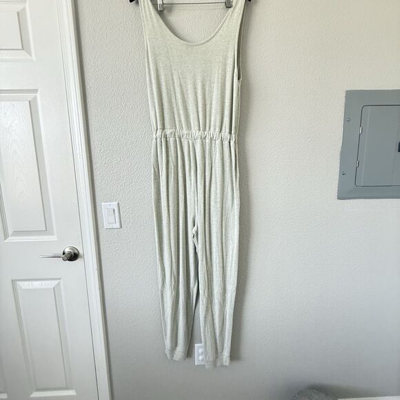7 For All Mankind GREEN Womens Loungewear Jersey Jumpsuit Sleeveless Size M - Picture 8 of 11